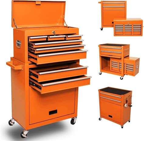 Dusacom 8 Drawer High Capacity Rolling Tool Box With Wheels Rolling Tool Chest With