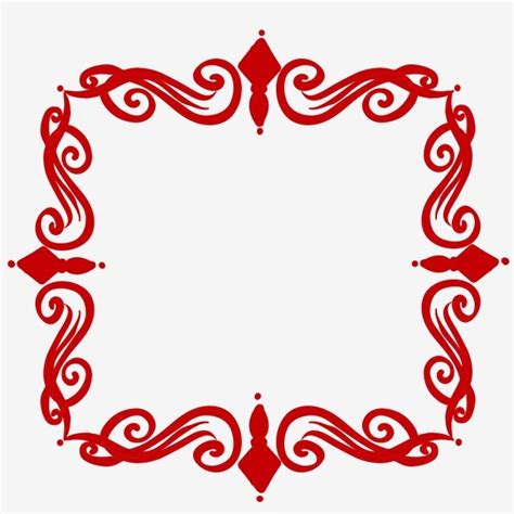 European Red Pattern Border, European Pattern, Red Pattern, Border PNG Transparent Clipart Image ...