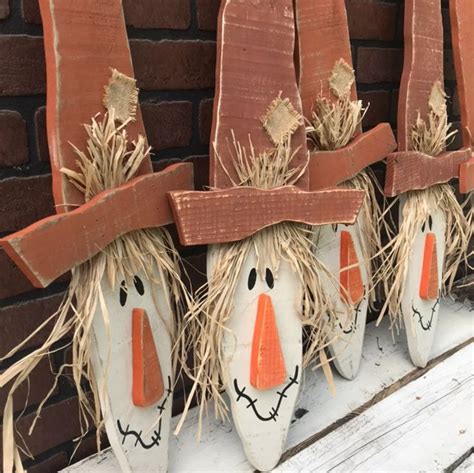 Wood Scarecrow Halloween Wood Decor Scarecrow Fall Etsy Halloween