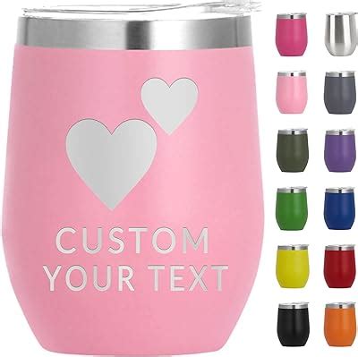 Amazon Personalized Wine Tumbler For Woman With Lid Engraved