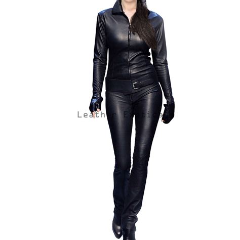 Sexy Styled Women Sizzling Leather Jumpsuit Leatherexotica