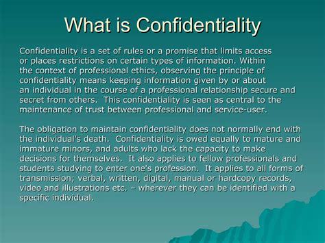 Confidentiality Ppt