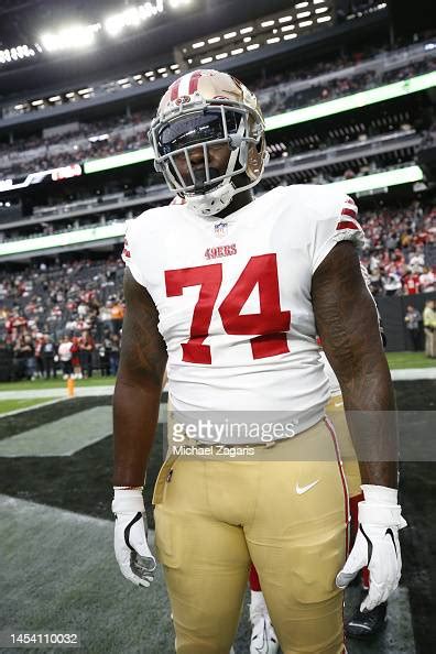 Spencer Burford of the San Francisco 49ers on the field before the ...