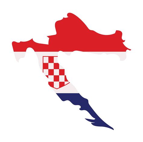 Map of Croatia flag