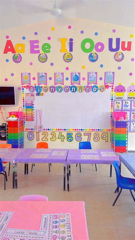 Salón de clases Decoración aula de preescolar Decoracion de aulas