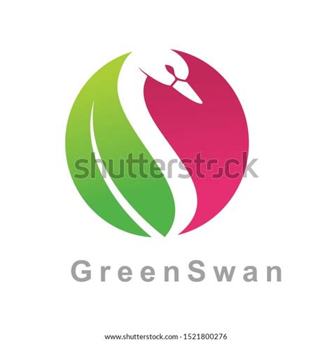 Green Swan Logo Design Vector Stock Vector Royalty Free 1521800276