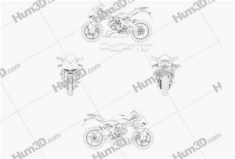 Mv Agusta F Rr Blueprint Dmodels