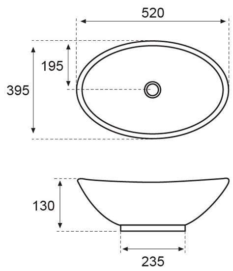 Lavabo Sobre Encimera Oval Danae XL Cerazul