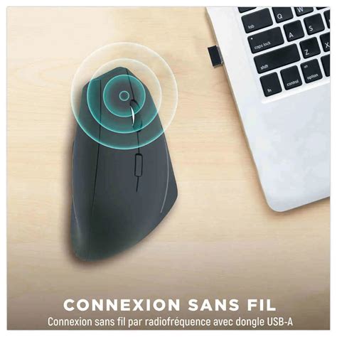 Souris Ergonomique Verticale Sans Fil Ergo Line Droitier T Nb