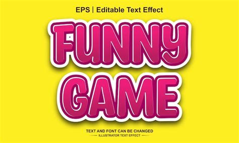 Premium Vector Funny Game Editable Text Effect