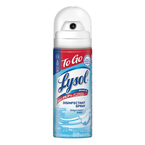 Lysol To Go Disinfectant Spray Travel Size Sanitizing And Antibacterial Spray For On The Go