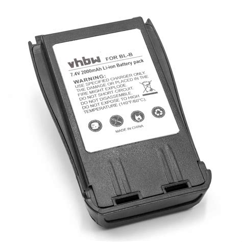 Vhbw Li Ion Batterie 2000mAh 7 4V Pour Radio Talkie Walkie Baofeng UV