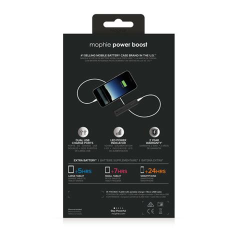 Batería Portátil Mophie Power Boost 5200 Mah Negro