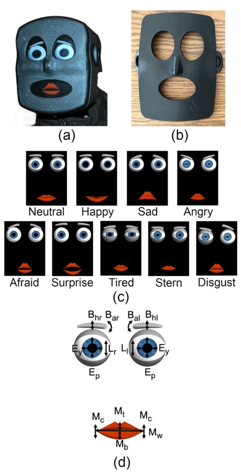 Hybrid Facer Robot And Its Facial Expressions A The Hybrid Face