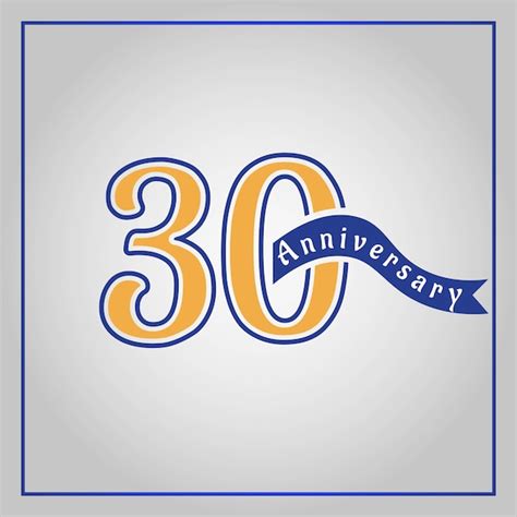 Logotipo de celebración de aniversario de 30 años coloreado con