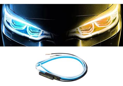 Par Tiras Led Drl Cm Flexible Direccional Faro Led Auto Meses Sin