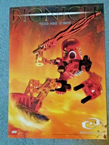 Rare Large 26x19 Tahu Bionicle Poster In Store Promo 2001 Lego Display