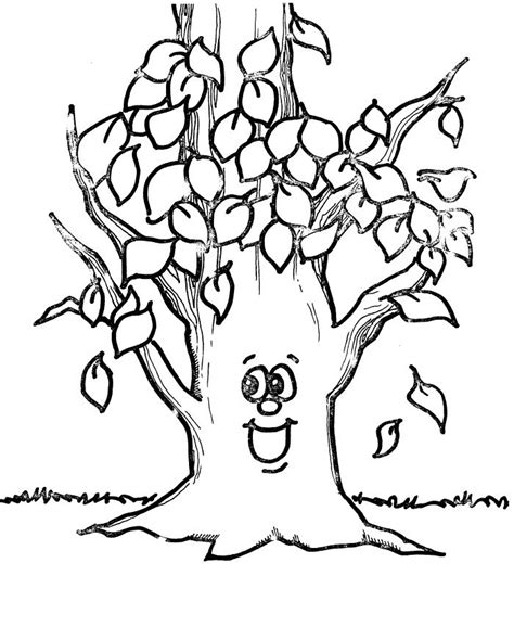 Trees And Leaves Coloring Pages Coloring Home