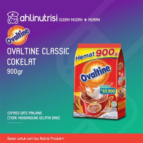 Jual Ovaltine Classic Coklat 900gr Shopee Indonesia