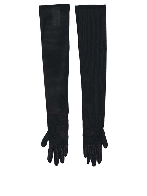 Buy Dolce And Gabbana Kim Long Stretch Tulle Gloves Black At 31 Off