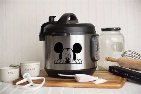 Peeking Mickey And Minnie Disney Instant Pot Decals Instant Etsy