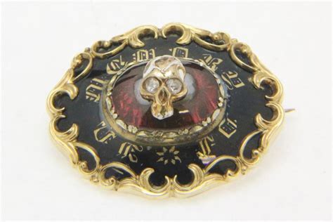 Late Victorian Memento Mori Skull Mourning Brooch Auctiva Image Hosting