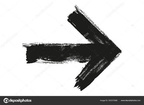 Grunge Arrow Vector Brush Paint Black Stock Vector Image By Alvaroc