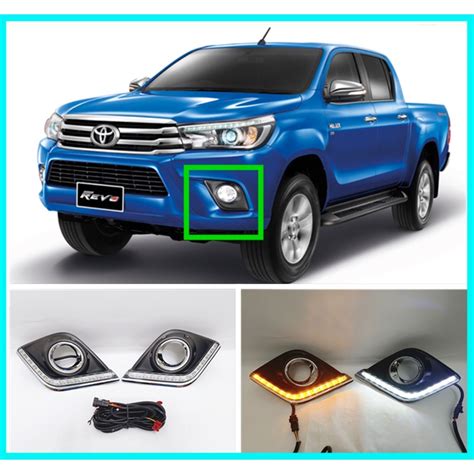 Toyota Hilux Revo Dlaa Daylight Drl Signal Fog Lamp Cover