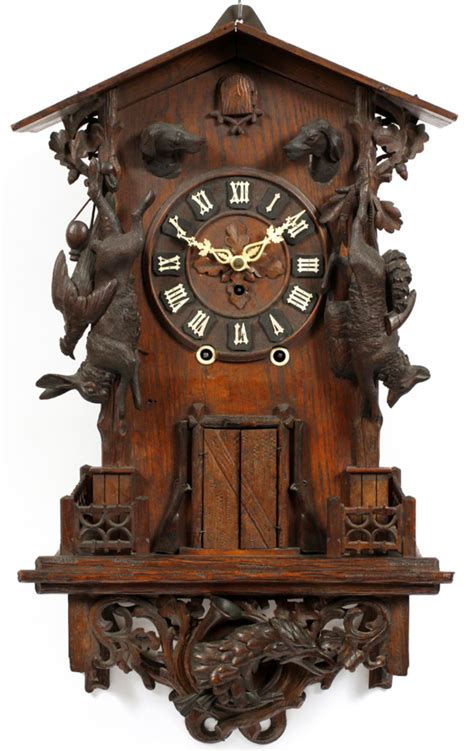 Sold Price GERMAN BLACK FOREST CARVED WALNUT CUCKOO CLOCK July 5