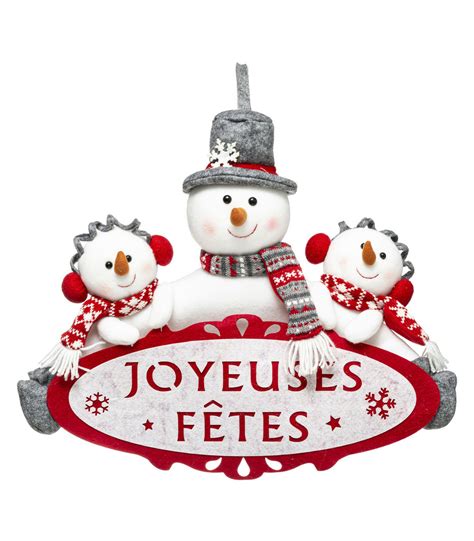 Déco De Noël Pancarte Joyeuses Fêtes H 48 Cm Truffaut