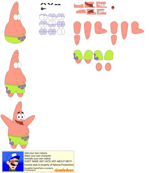 character builder patrick star  vincemartinezstudios  deviantart