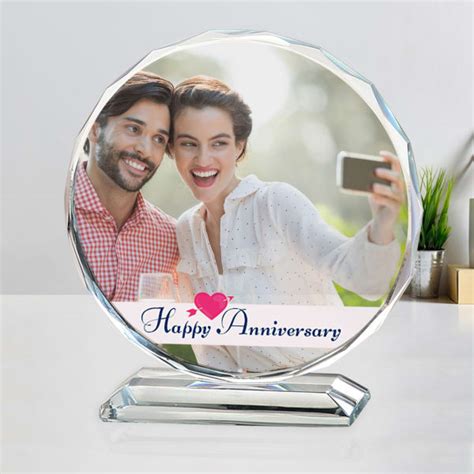 Buy/Send Personalized Anniversary Crystal Photo Stand Online | IGP ...