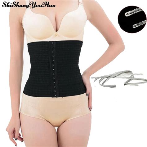 Women Body Shaper Latex Waist Cincher Tummy Girdle Corset Shapewear