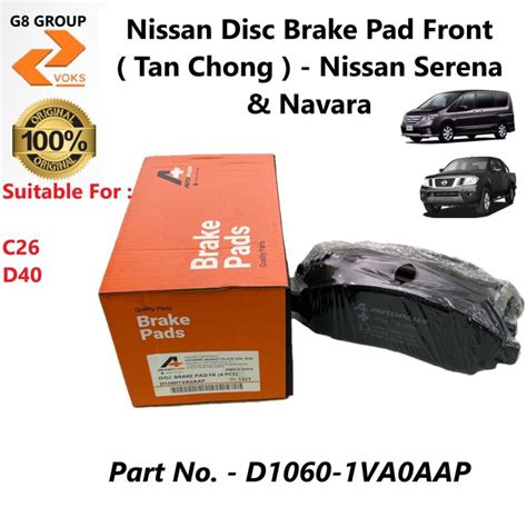 Nissan Front Disc Brake Pad Tan Chong Nissan Serena C Below