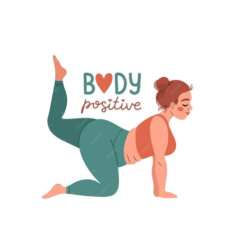 Premium Vector Body Positive Love Your Body Quote Flat Design Vector Illustration