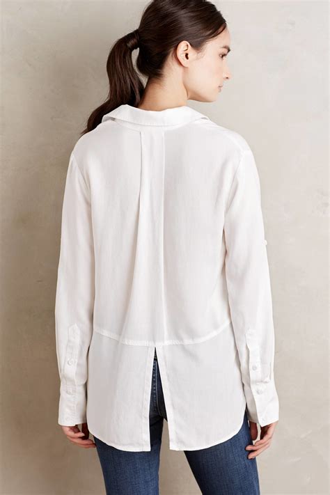 Cloth & stone Split-back Buttondown in Natural | Lyst