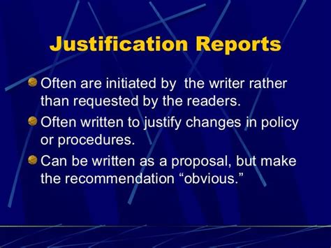 How To Write A Justification Report Example