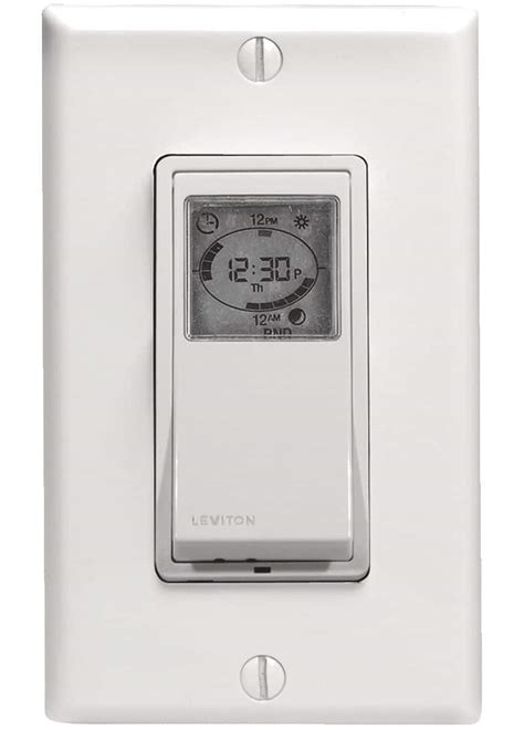 Leviton Decora Vizia 24 Hour Programmable Timer Light Switch White