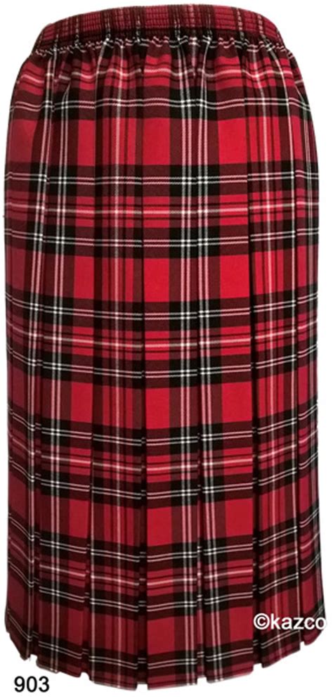 Tartan Pleated Skirts For The Older Women Ladies New Check Skirt Red