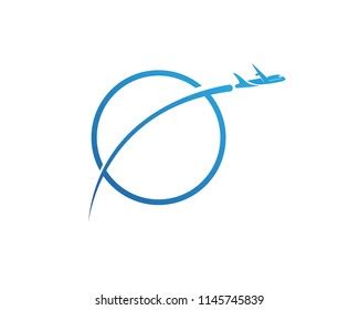 Aircraft Airplane Airline Logo Label Journey Stock Vector Royalty Free