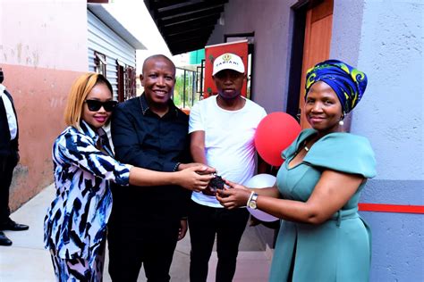 Julius Malema And His Wife Mantoa Unveil EFF Funded School Kitchen