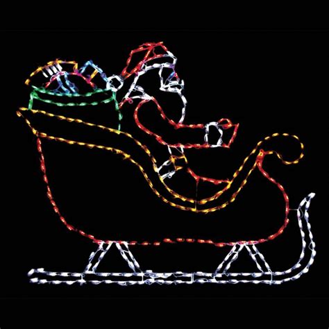 Outdoor Indoor Santa In Christmas Sleigh With Ts Packages Holiday