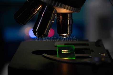 Scientific Microscope In A Nanotechnology Laboratory Stock Image