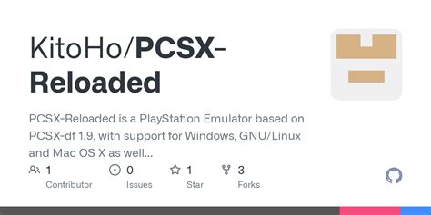 GitHub - KitoHo/PCSX-Reloaded: PCSX-Reloaded is a PlayStation Emulator ...