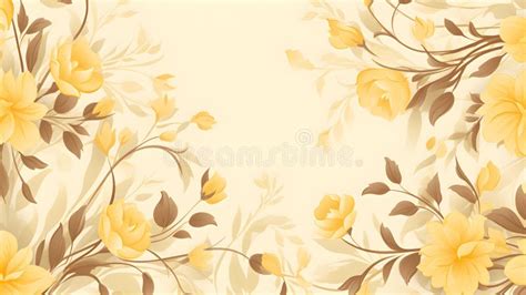 Background of Illustrated Light Yellow Flowers. Creative Wallpaper ...