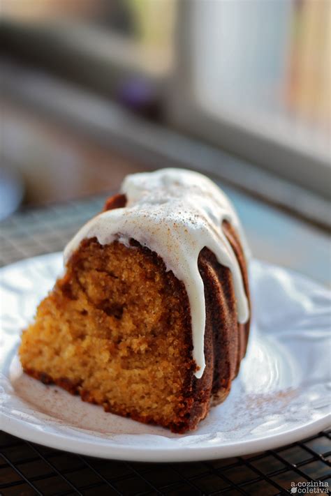 Bolo de abóbora sour cream e especiarias