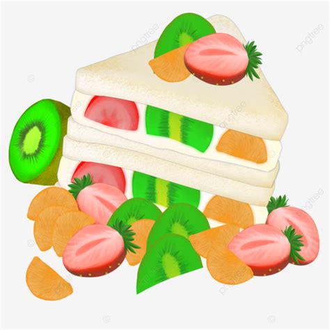 Japanese Fruits Sandwich Salad Illustration Fruit Sandwich Fruit