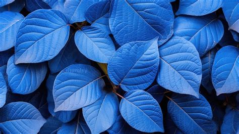 Fondo Vibrante Follaje Oto Al Un Tapiz De Hojas De Plantas Azules Y