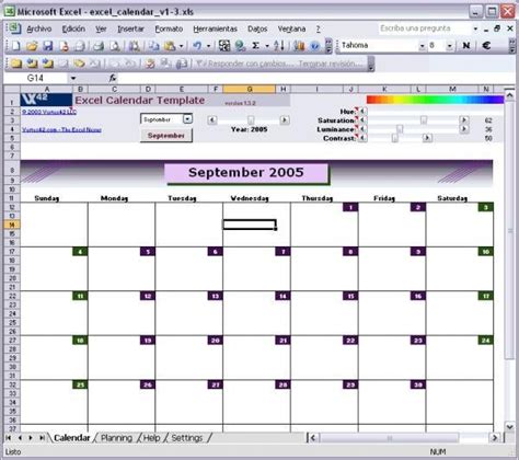 Excel Calendar Template - Download