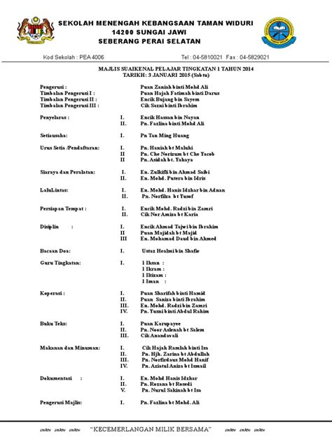 Program Orientasi Tingkatan 1 2017 Pdf